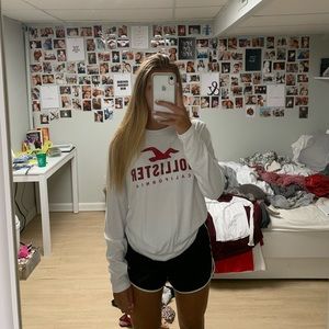 White Hollister Long Sleeve Shirt